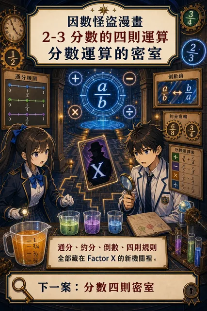 國中數學漫畫B123｜2-3 分數的四則運算 封面